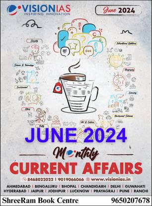 Vision IAS Monthly Magazine Current Affairs JUNE 2024 Latest Photocopy B&W Magazines