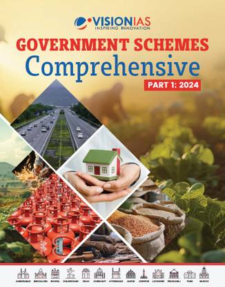 Vision IAS Government Schemes Comprehensive Part-1 2024 Photocopy B/W 140 Pages Magazines