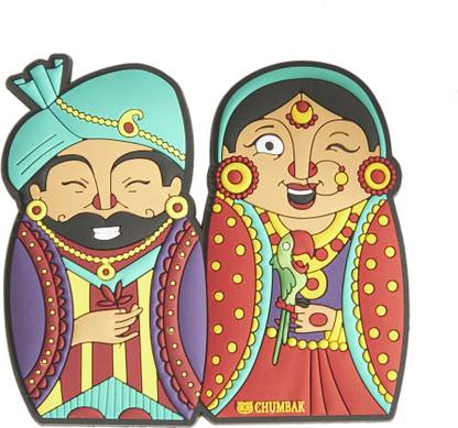 chumbak Raja Rani Magnet Fridge Magnet Pack of 1