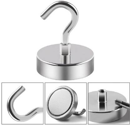 MAGNETICKS MAGNETICKS 10 Piece of 20mm Neodymium Strong Hook Magnet 12KG (26Lbs) Multipurpose Office Magnets Pack of 10