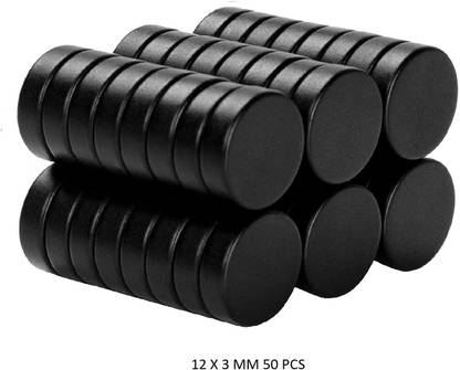 KRYTONE Round Disc Small Button Magnets Set(12 X 3 MM)Use As Fridge Magnet, Kitchen Organiser Magnet, Multipurpose Office Magnets, Door Magnet Pack of 50