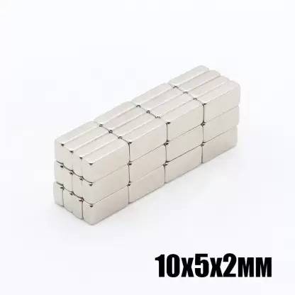 MAGNETIK 10x5x2 mm NdFeB Block Magnet Fridge Magnet Pack of 50