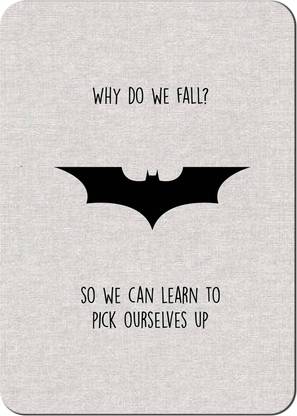 Blue Nexus Blue Nexus Batman Famous Quotes Why do we Fall Fridge Magnet,4x5" inch_FMGTC360 Fridge Magnet Pack of 1