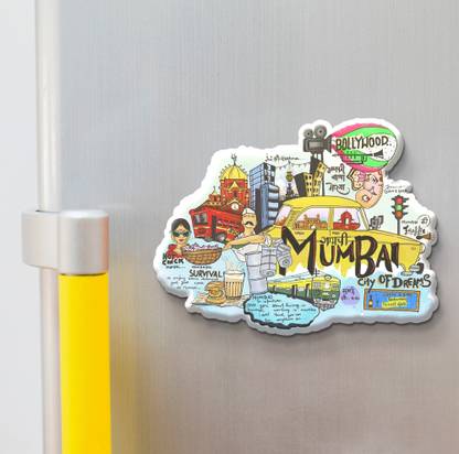 Printsy Aamchi Mumbai Fridge Magnet Pack of 1