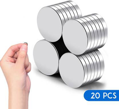 Wild Accessories Strong Neodymium Magnets for DIY, Home, Office, School Projects, & More Multipurpose Office Magnets, Photo Gallery Magnets, Fridge Magnet Pack of 20