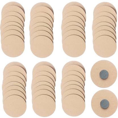 Ecomology DIY Round MDF Magnets for Painting, Crafts, Cut-Outs, and Decorations Fridge Magnet Pack of 100