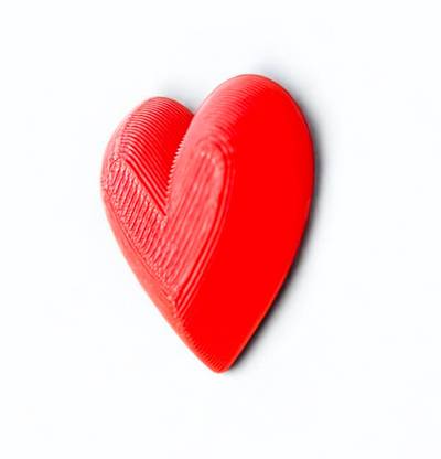 HOBIGO 3D Red Heart Fridge Magnet Fridge Magnet Pack of 1