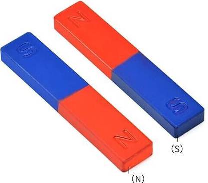 KRAFTMASTERS 4 pcs bar magnet physics experiment tool (L= 4cm , H= 0.25cm , B=1cm) Multipurpose Office Magnets Pack of 1