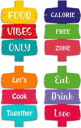 CW Crafts World Fridge Magnets Refrigerator Stylish | Fridge Stickers Refrigerator | Fridge Magnet Pack of 4