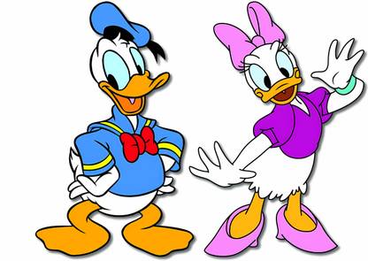 COMONOT Donald Duck & Daisy Cartoon Character Refrigerator Stylish Fridge Magnet Pack of 1
