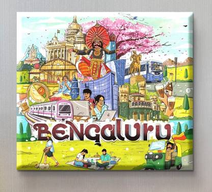Printsy NEW_Bengluru Fridge Magnet Pack of 1