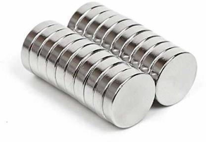 BUI Store 12x3mm Strong Neodymium Silver Magnets in Disc Shape 50pcs Multipurpose Office Magnets Pack of 20