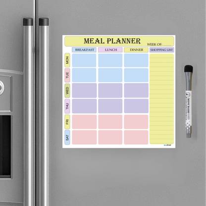 AccuPrints Magnet Planner | For Fridge and Wardrobe|With 1 Marker Fridge Magnet Pack of 1