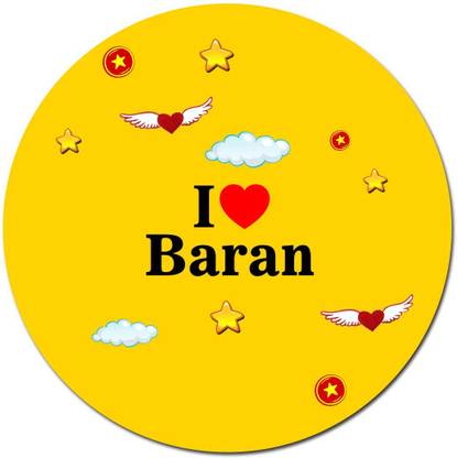 Impresion I Love Baran City / State Decorative Souvenir for Home/Kitchen Fridge Magnet Pack of 1