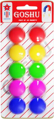 GOSHU Magnetic Buttons for Magnetic White Board, Stick Notes, Photos, Charts, Magnetic Paper Holder, Door Magnet, Fridge Magnet, Multipurpose Office Magnets Pack of 1