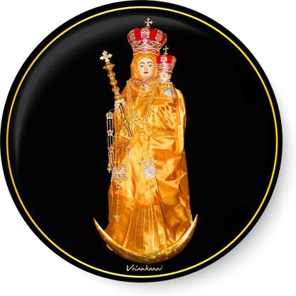 PEACOCKRIDE Our Lady of Velankanni I Velankanni Matha I Jesus Christ I Fridge Magnet Pack of 1
