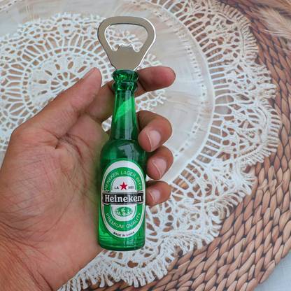 CHIPWOOD Heineken Acrylic Mini Bottle Opener with Magnet | Beer Bottle Opener | Fridge Magnet, Door Magnet, Magnetic Note Pads, Multipurpose Office Magnets Pack of 1