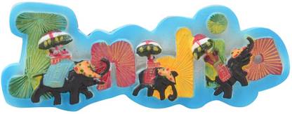Hellominiverse India Elephants Tourist Fridge Magnet Pack of 1