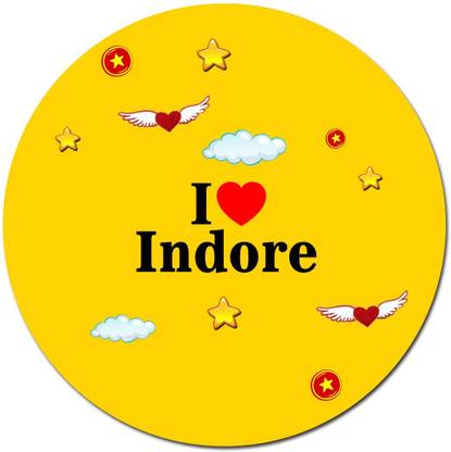 Impresion I Love Indore City / State Decorative Souvenir for Home/Kitchen Fridge Magnet Pack of 1