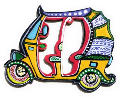 rai art and craft Rai art and craft Auto Rickshaw Fridge Magnet- 4 inch mdf Door Magnet, Fridge Magnet Pack of 1