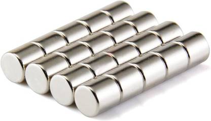 True-Ally 10 Pcs of 10x10mm Neodymium Magnets - N35 Cylindrical magnets - Rare Earth NdfeB Multipurpose Office Magnets, Fridge Magnet, Kitchen Organiser Magnet, Door Magnet Pack of 10