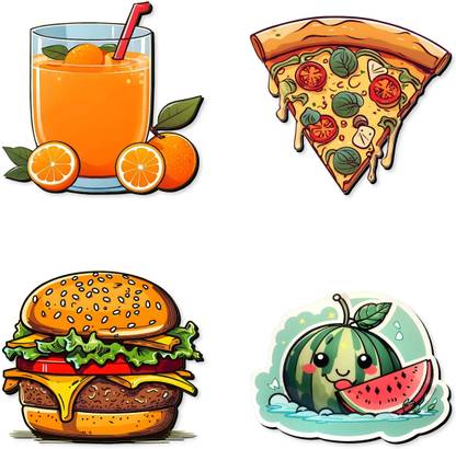 Raptech Fridge Magnets Refrigerator Cute Designs for Home, Kitchen and Office Fridge Magnet Pack of 4