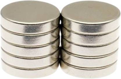 Jinsa 10X3Mm Round Magnets, Neodymium/Ndfeb, Chrome Arts & Crafts, Pack Of 25 Pcs Multipurpose Office Magnets Pack of 25