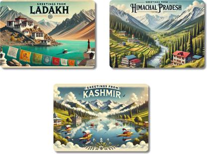 Hoppinglobe Travel Fridge Magnet Pack of 3