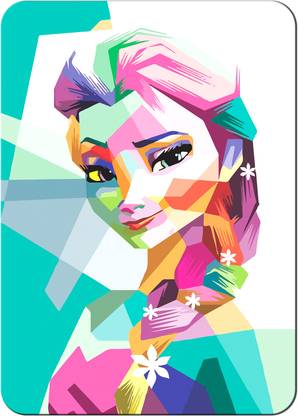 Blue Nexus Blue Nexus Frozen Elsa Vector Art Decorative Fridge Magnet, 4x5" inch_FMGTC200 Fridge Magnet Pack of 1