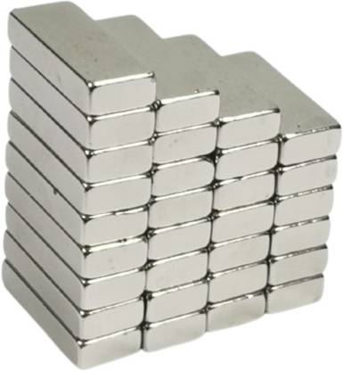 Jinsa 10pcs of 25x10x5mm Rectangle/block Neodymium Rare-Earth Magnets,Arts & crafts Multipurpose Office Magnets Pack of 10