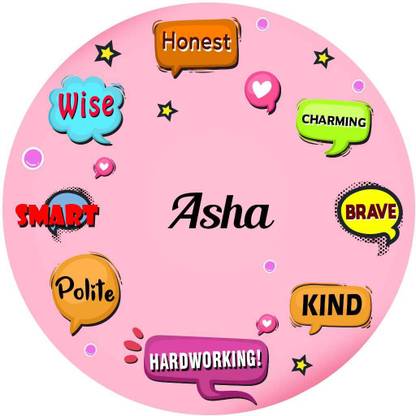 ARTBUG Stylish Fridge Magnet -Gift for Son, Daughter, Kids, Friend, Name -Asha Fridge Magnet Pack of 1