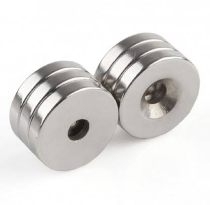 ART IFACT 10 Pieces of 15mm x 3mm with 3mm countersunk hole Neodymium Magnets N52 NdfeB Fridge Magnet, Multipurpose Office Magnets, Magnetic Paper Holder Pack of 10