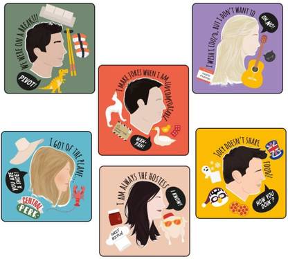 Zesta Quirky Friends TV Show Fridge Magnet Pack of 6