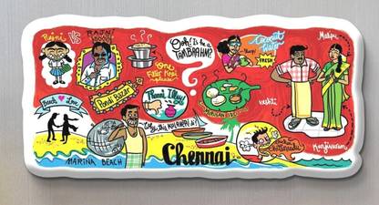 Printsy NEW_Chennai Fridge Magnet Pack of 1