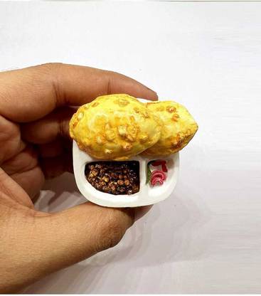 shiv store CHOLE-BHATURE Fridge Magnet Pack of 1