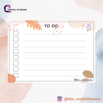 Thewallofdreams To Do List Fridge Magnet Pack of 1