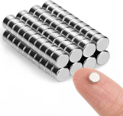 True-Ally 50 Pieces of 5x3mm Neodymium Magnets - N52 Disc magnets - Rare Earth NdfeB Multipurpose Office Magnets, Fridge Magnet, Kitchen Organiser Magnet Pack of 50