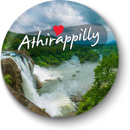 PEACOCKRIDE Love I Athirappilly I Souvenir l Travel I Fridge Magnet Pack of 1