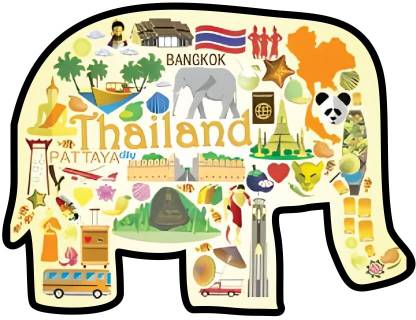 Sihan Handicrafts Kitchen Fridge Magnet / Door Magnet Thailand Elephent Fridge Magnet Pack of 1