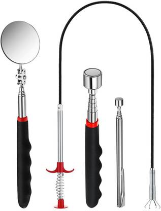 PROBEROS Telescoping Magnet Pickup Tool Set Extendable Claw Grabber Spring Inspection Powder Drain Opener