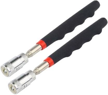 A TO Z TOOLS 2Pcs LED Telescoping Magnetic Iron Nut B-olt Screw Hardware Tools Pick-up Stick Magnetic Pickup Tool