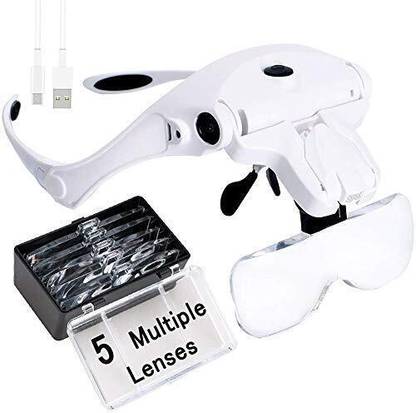 AS TOOL CENTER Magnifying Glass with USB Charging - Hands Free Head Magnifier 1.0x-3.5x magnifire