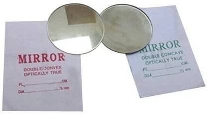 Spylx Optical Glass Convex & Concave mirror (Dia 75mm) focal length 15cm 5x Convex & Concave Optical Glass