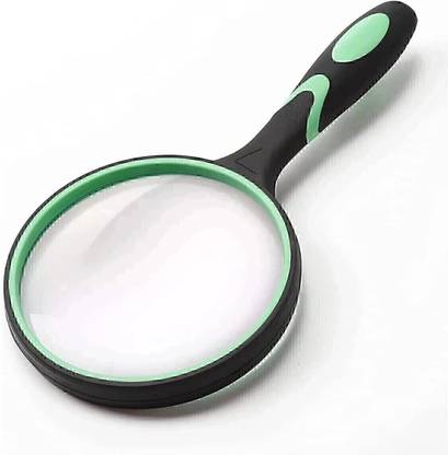 EIS 8X Handheld Magnifying Glass with X-Large 100mm Lens & Non-Slip Soft Rubber 100MM Magnifier Glass