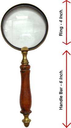 GOLA INTERNATIONAL Antique Replica Handheld Detachable Magnifying Glass Lens 10X MAGNIFYING GLASS