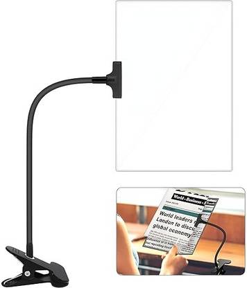 Brezleen Large Page Magnifier with Clamp Adjustable Flexible Gooseneck, 5X Magnifying Glass 10.7x6 inch Clip on Magnifying Glass for Daily Hobbies, Reading, Crafts, Painting