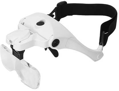 NITYA 1X, 1.5X, 2X, 2.5X 3.5X - Hands-Free Headband Magnifier Glass 3x magnifier