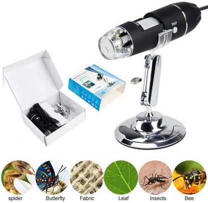 uptodateprouducts Light Magnifying Glass Magnifier with Stand, 1000X Zoom 1000X USB Microscope