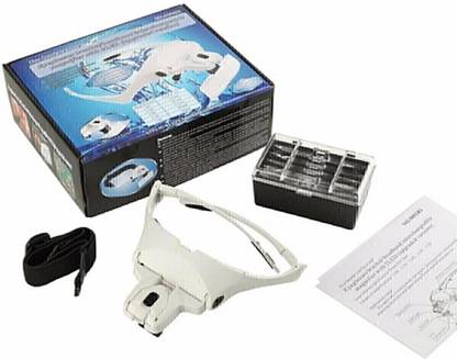 metrotools HEADSET JEWELER MAGNIFIER MAGNIFYING GLASS LOUPE GLASSES WITH LED LIGHT 1X 1.5X 2X 2.5X 3.5X MAGNIFIER
