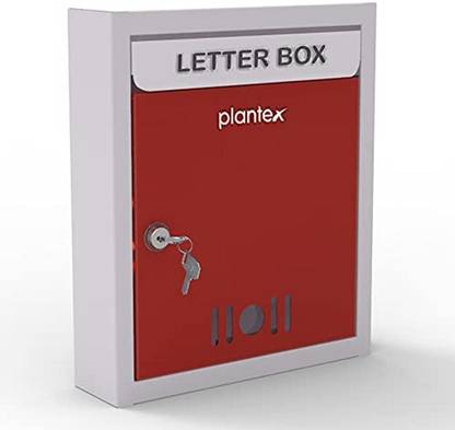 Plantex Big Size Letter Box for Home/Post Box/Letter Box for gate and Wall with Key Lock Wall Mounted Mailbox